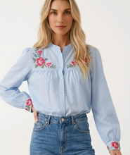 Load image into Gallery viewer, Emily floral embroidered shirt