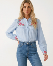 Load image into Gallery viewer, Emily floral embroidered shirt