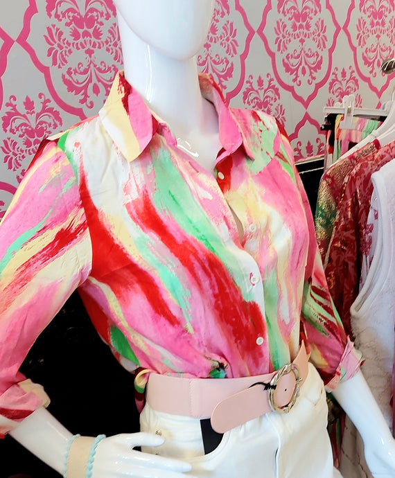 Abbi colourful print blouse