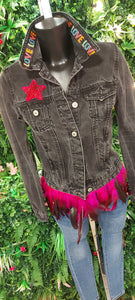 Aani charcoal denim one of a kind jacket