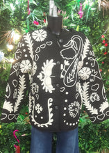 Load image into Gallery viewer, A kiki black padded love embroidered jacket