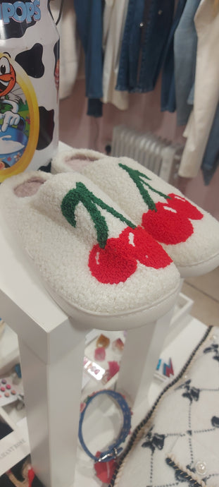 Cherry cosy slippers