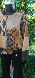 Kiki animal patch bomber jacket