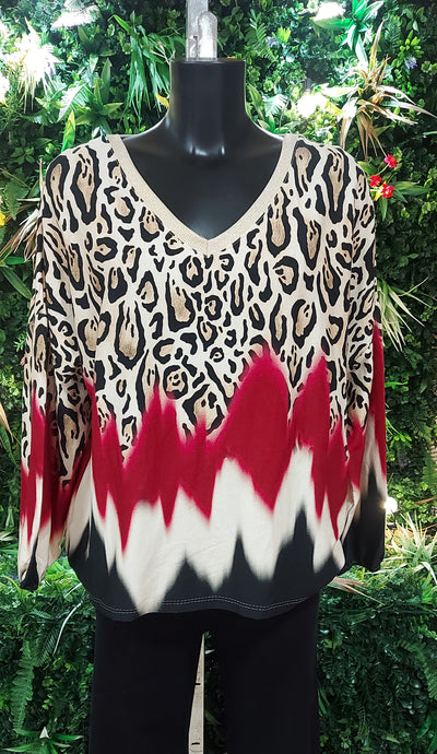 Kiko Italian print v top