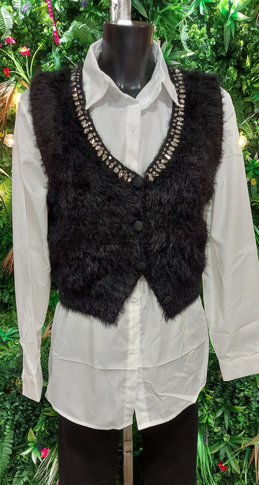 Kiko furry vest 2 piece combo