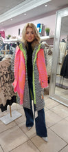 Load image into Gallery viewer, Ally black and whote aztec print puffer coat