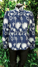 Load image into Gallery viewer, Ally blue embroidered blouse