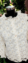 Load image into Gallery viewer, Ally cream lace tiny pearls blouse