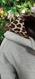 Ally chunky animal print hoodie