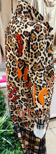 Ally animal mix print coat