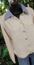 Load image into Gallery viewer, Lily biege stripe collar cardigan