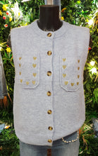 Load image into Gallery viewer, Bibi baby blue hearts knit vest