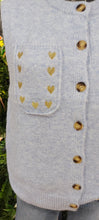 Load image into Gallery viewer, Bibi baby blue hearts knit vest