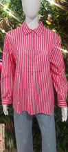 Load image into Gallery viewer, Fifi fushia stripe diamante blouse