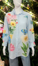 Load image into Gallery viewer, Fifi flowers striped blouse