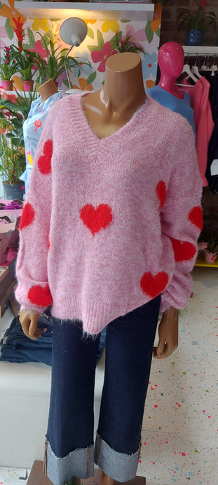Ali heart knit sweater