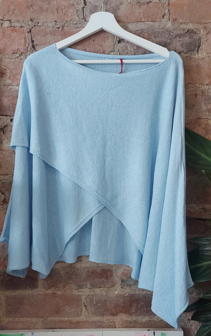Heidi powder blue light knit sweater