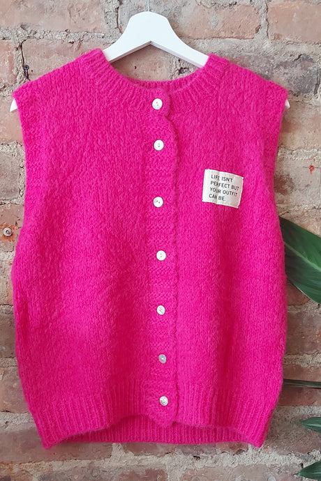 Heidi fushia vest