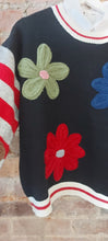 Load image into Gallery viewer, Heidi black flowers knit sweater
