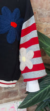 Load image into Gallery viewer, Heidi black flowers knit sweater
