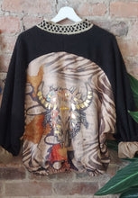 Load image into Gallery viewer, Heidi fleece and suede mix print bomber jacket