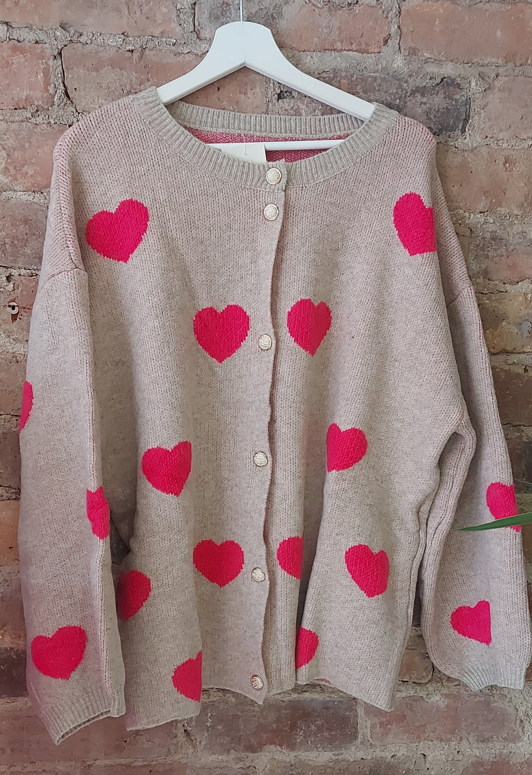 Tilly oversized hearts cardigan