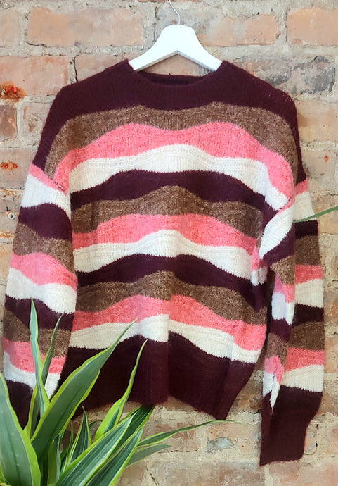 Ellie zig zag multi knit sweater