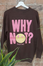 Load image into Gallery viewer, Ellie Why Not knit chocolate sweater
