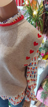 Load image into Gallery viewer, Kiki knit hearts taupe vest