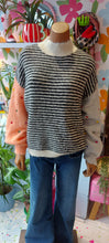 Load image into Gallery viewer, Kiki striped knot contrast heart sleeve sweater