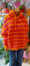 Load image into Gallery viewer, Kiki soft furry knit striepd hooded sweater