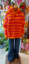 Load image into Gallery viewer, Kiki soft furry knit striepd hooded sweater