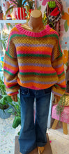 Load image into Gallery viewer, Kiki striepd glitter knit chunky sweater