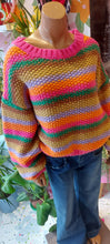 Load image into Gallery viewer, Kiki striepd glitter knit chunky sweater