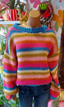 Load image into Gallery viewer, Kiki glitter stripe chunky knit sweater