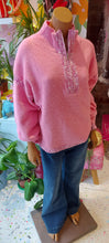 Load image into Gallery viewer, Kiki baby pink sequin knit zip sweater