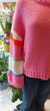 Load image into Gallery viewer, Kiki pink striped sleeve chunky knit sweater
