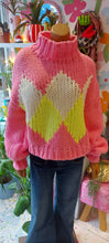 Load image into Gallery viewer, Kiki argyle chunky knit sweater