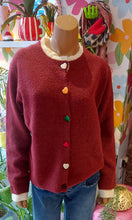 Load image into Gallery viewer, Kiki buttons heart knit cardigan