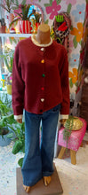 Load image into Gallery viewer, Kiki buttons heart knit cardigan