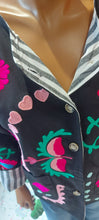 Load image into Gallery viewer, Sofia embroidered black stripe lined jacket