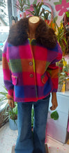 Load image into Gallery viewer, Sofie checked fleece felt jacket