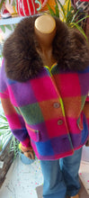 Load image into Gallery viewer, Sofie checked fleece felt jacket
