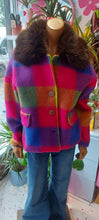 Load image into Gallery viewer, Sofie checked fleece felt jacket