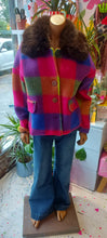 Load image into Gallery viewer, Sofie checked fleece felt jacket