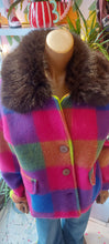 Load image into Gallery viewer, Sofie checked fleece felt jacket