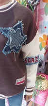 Load image into Gallery viewer, Demi denim patch funky knit sweater