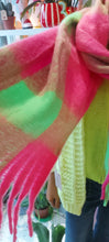Load image into Gallery viewer, Cosy checked neon scarf