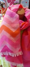 Load image into Gallery viewer, Hecked hot pink mix scarf