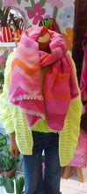 Load image into Gallery viewer, Hecked hot pink mix scarf